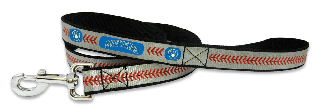 Pet Fan Gear Leash Milwaukee Brewers Retro Reflective Baseball Leash - S 844214073180
