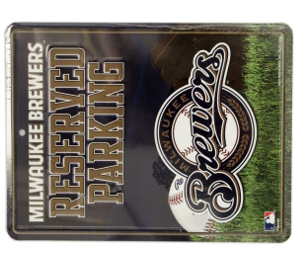 Sign Metal Parking Milwaukee Brewers Sign Metal Parking 094746550066