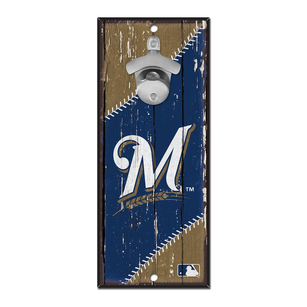 Sign 5x11 Bottle Opener Milwaukee Brewers Sign Wood 5x11 Bottle Opener 032085588166