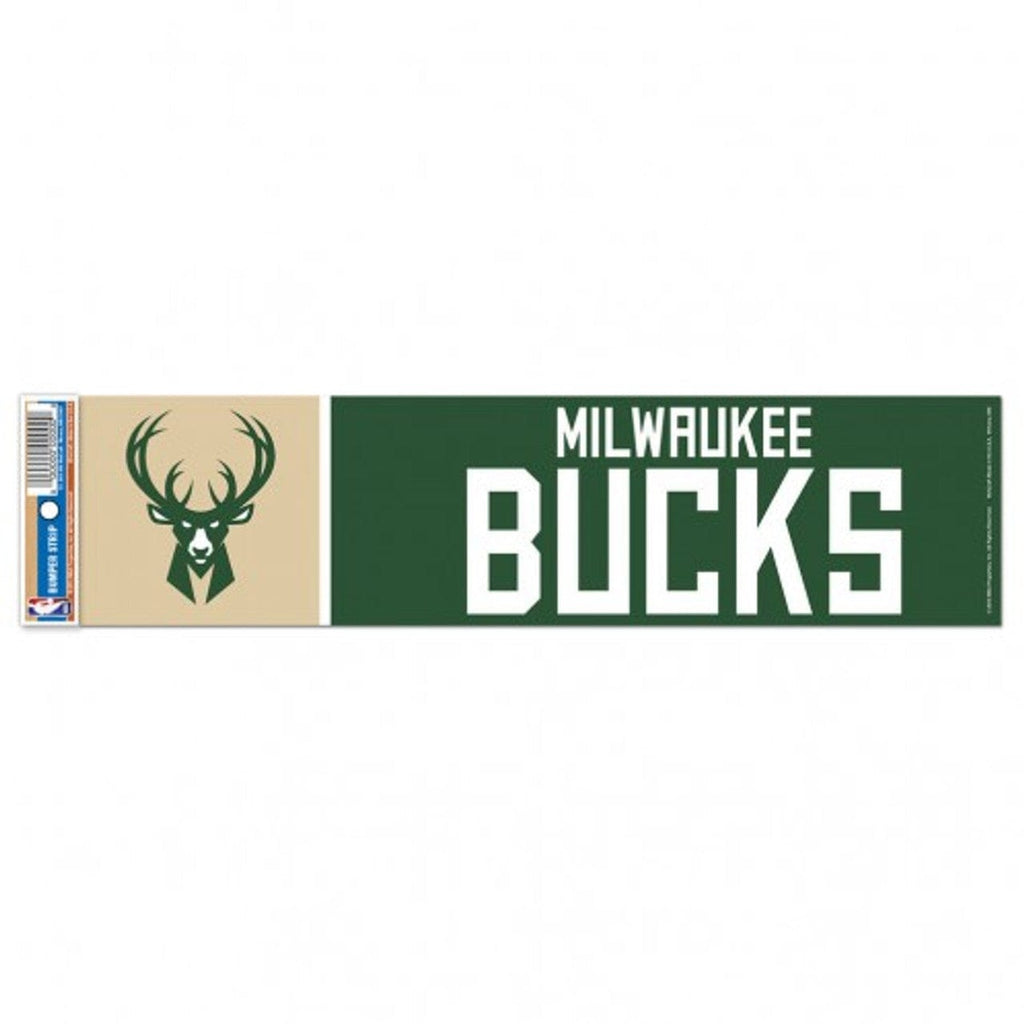 Decal 3x12 Bumper Strip Style Milwaukee Bucks Bumper Sticker - Special Order 032085133168