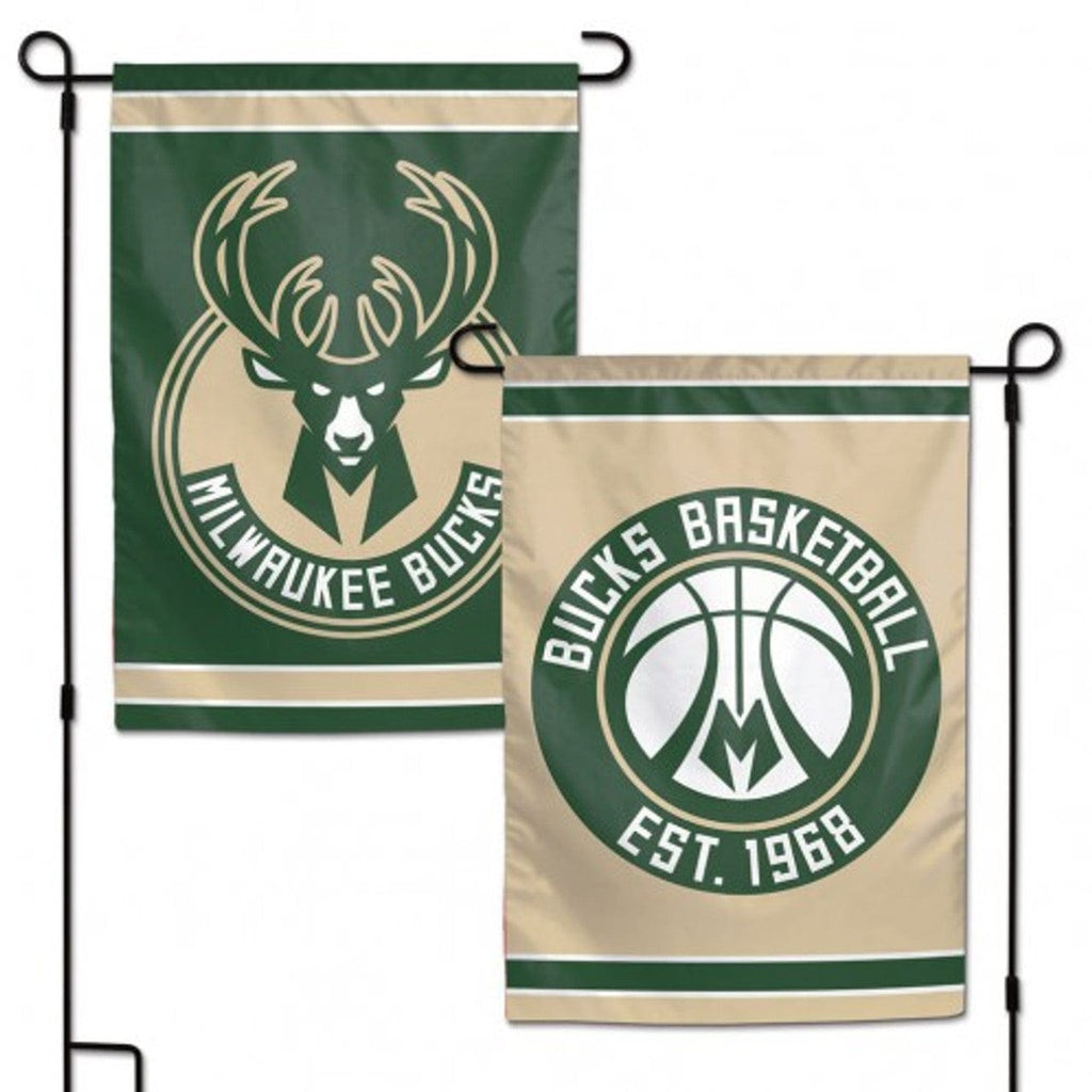 Flags 12x18 Milwaukee Bucks Flag 12x18 Garden Style 2 Sided 032085251787