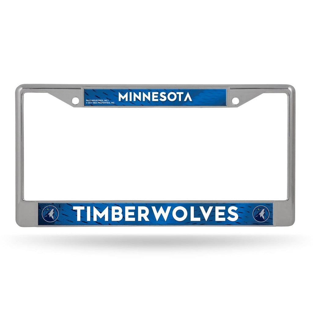 License Frame Chrome Minnesota Timberwolves License Plate Frame Chrome Printed Insert 767345363299