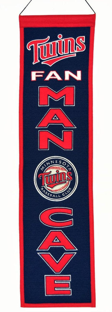 Banner 8x32 Wool Man Cave Minnesota Twins Banner 8x32 Wool Man Cave 674088491168