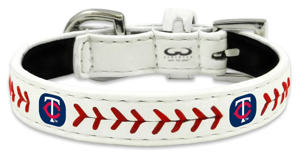 Pet Fan Gear Collar Minnesota Twins Classic Leather Toy Baseball Collar 844214052338
