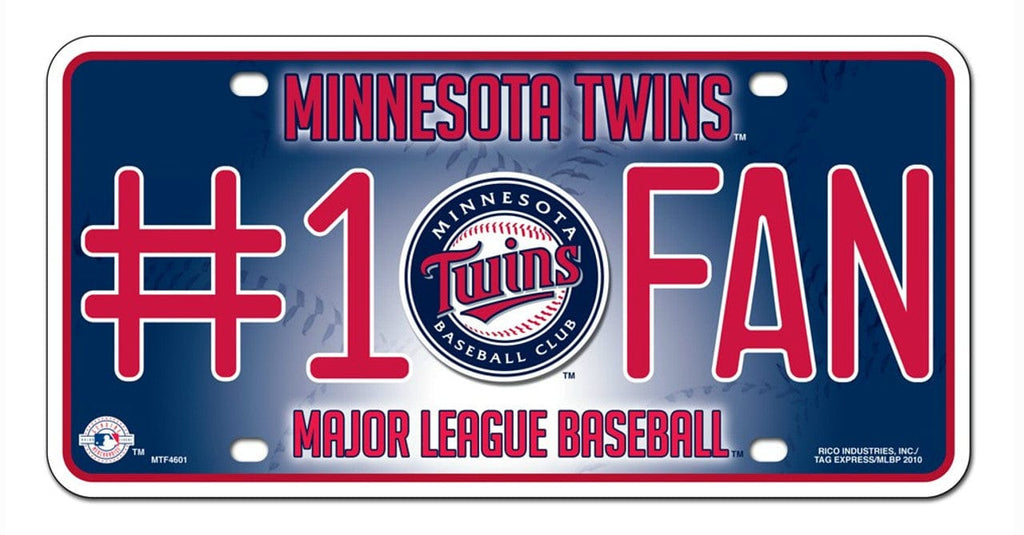 License Plate #1 Fan Minnesota Twins License Plate #1 Fan 094746285081