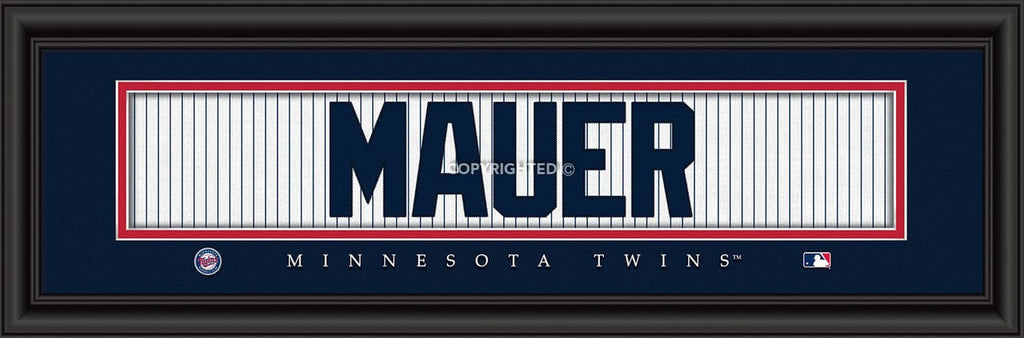 Minnesota Twins Minnesota Twins Print 8x24 Signature Style Joe Mauer 848655037275