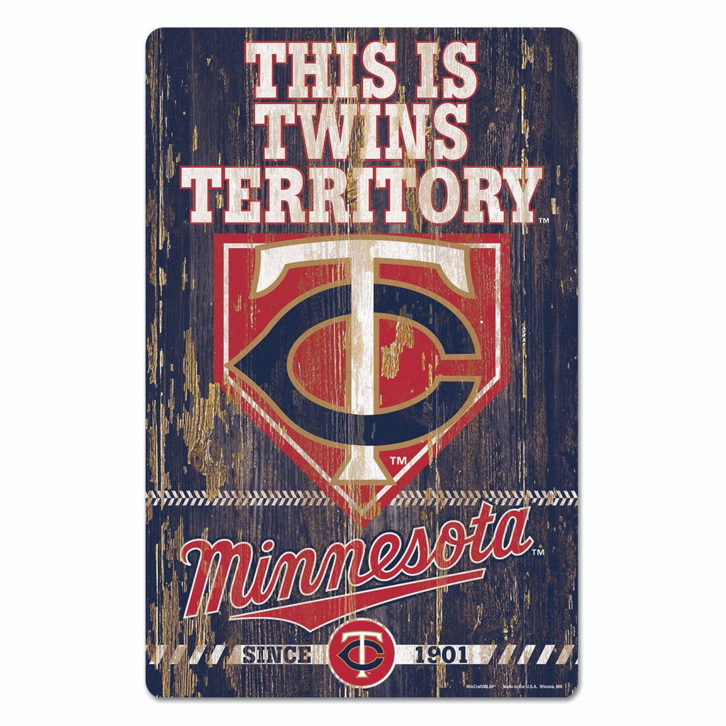 Sign 11x17 Slogan Minnesota Twins Sign 11x17 Wood Slogan Design 032085695413