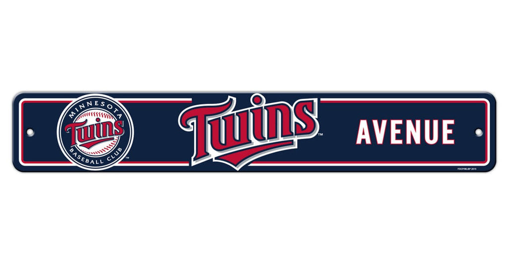 Minnesota Twins Minnesota Twins Sign 4x24 Plastic Street Style Alternate CO 023245623094