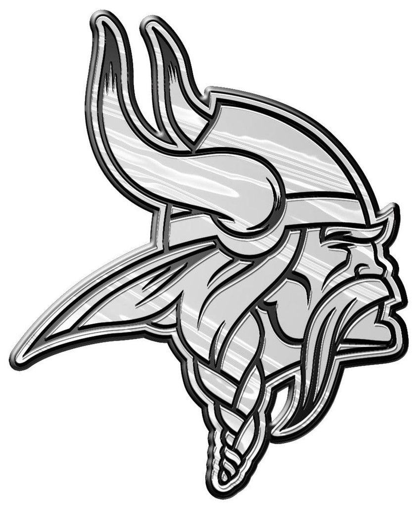 Auto Emblem Chrome Minnesota Vikings Auto Emblem - Silver 681620117226