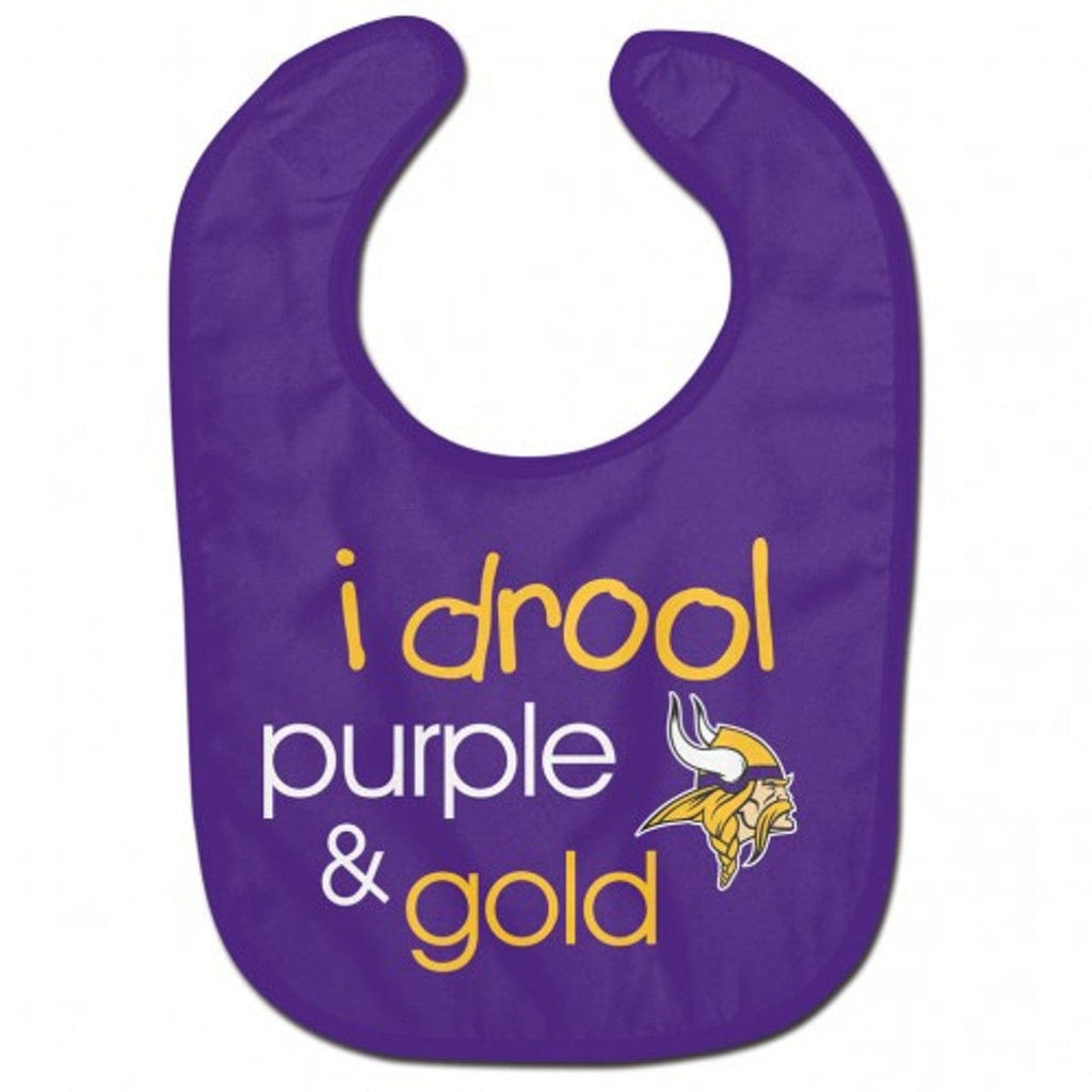 Baby Bib Minnesota Vikings Baby Bib All Pro Style I Drool Design 099606196163