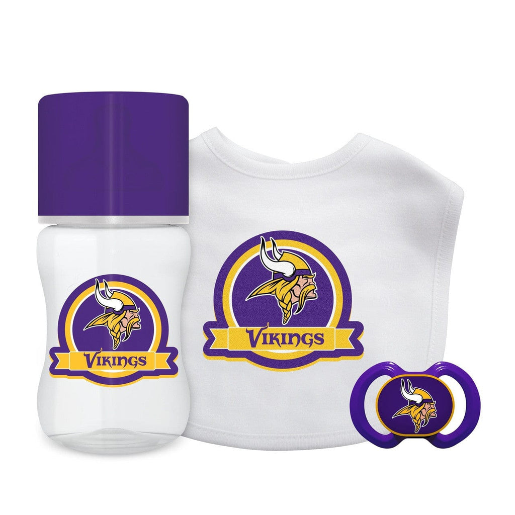 Baby Gift Set 3 Piece Minnesota Vikings Baby Gift Set 3 Piece 817407023736