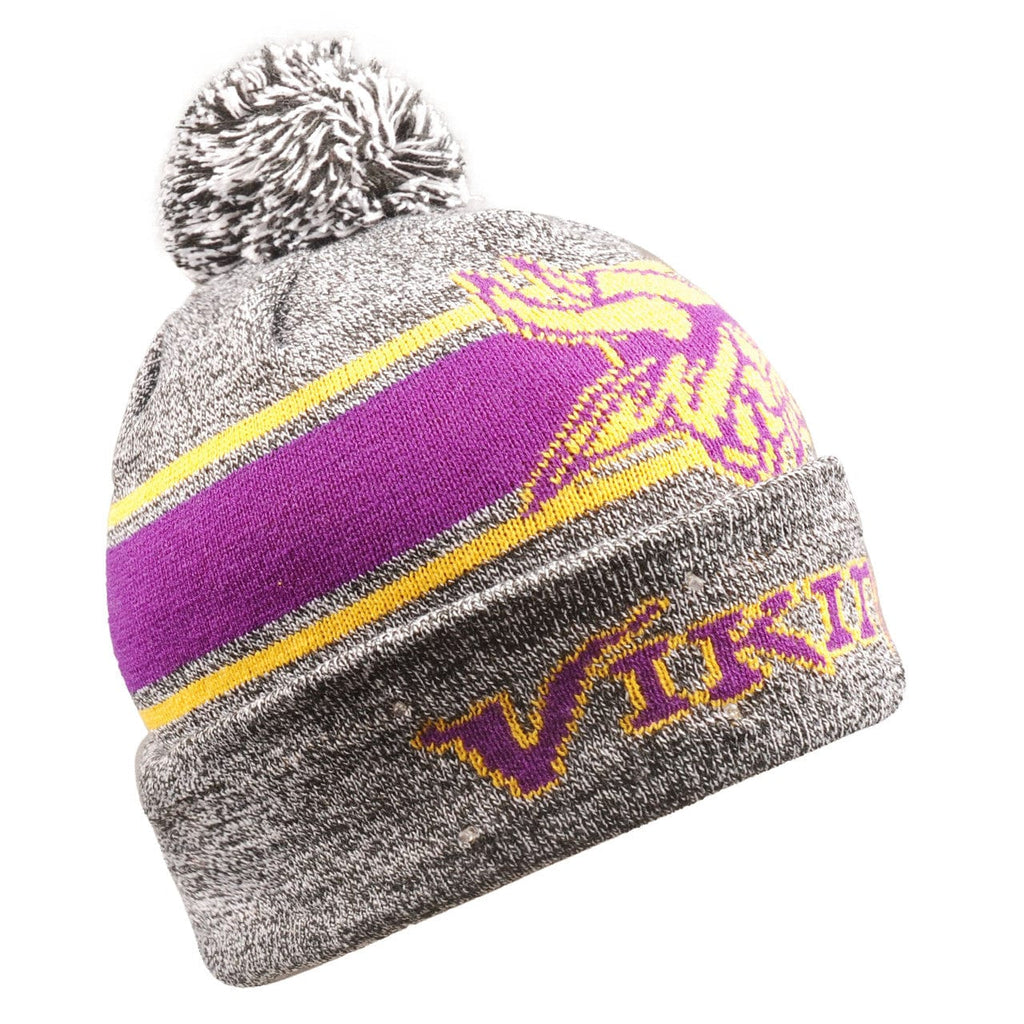 Apparel Beanie Minnesota Vikings Beanie Gray Stripe Light Up 192797920422