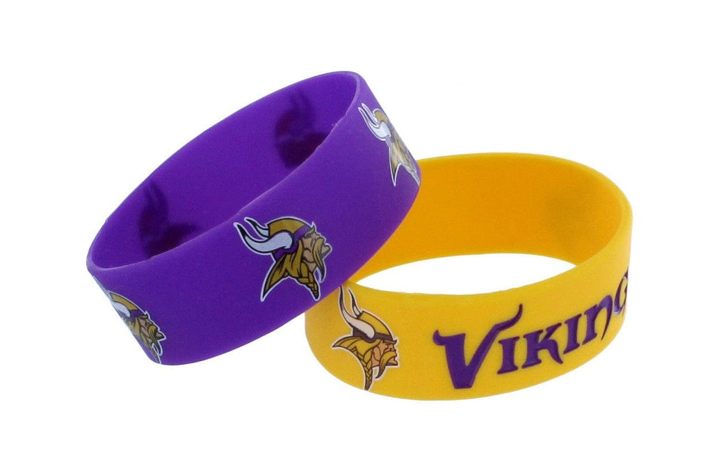 Jewelry Bracelets 2 Packs Minnesota Vikings Bracelets 2 Pack Wide 763264203005