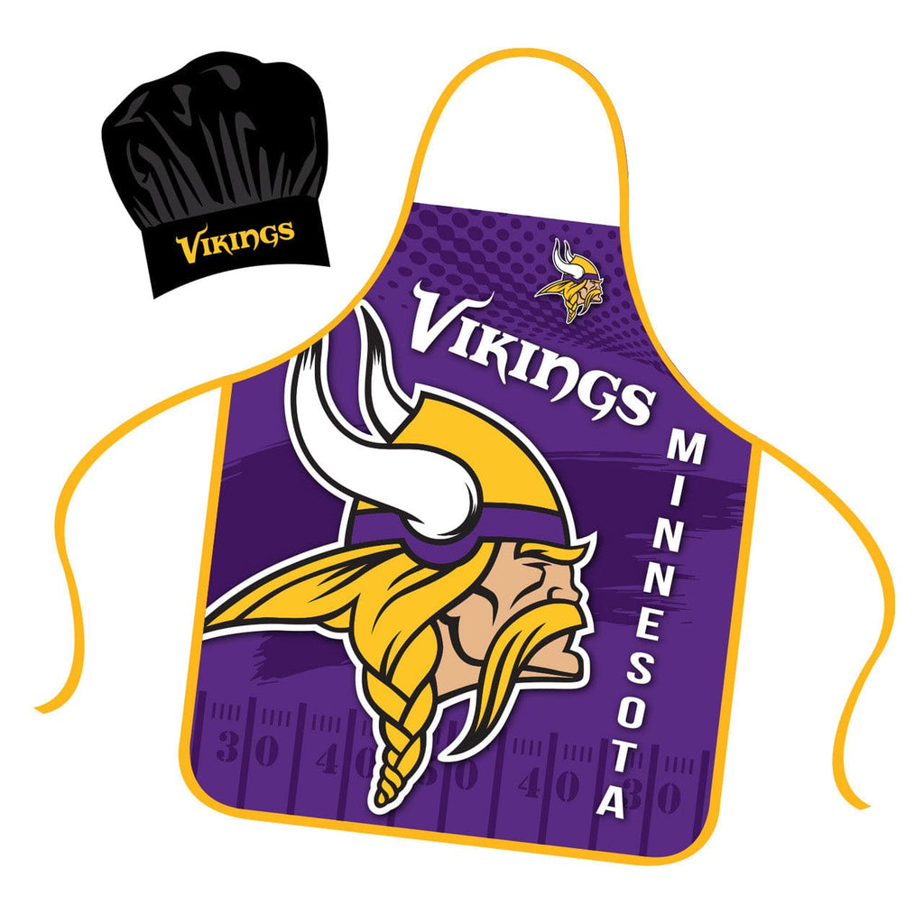 Chef Hat and Apron Sets Minnesota Vikings Chef Hat and Apron Set 194688000329