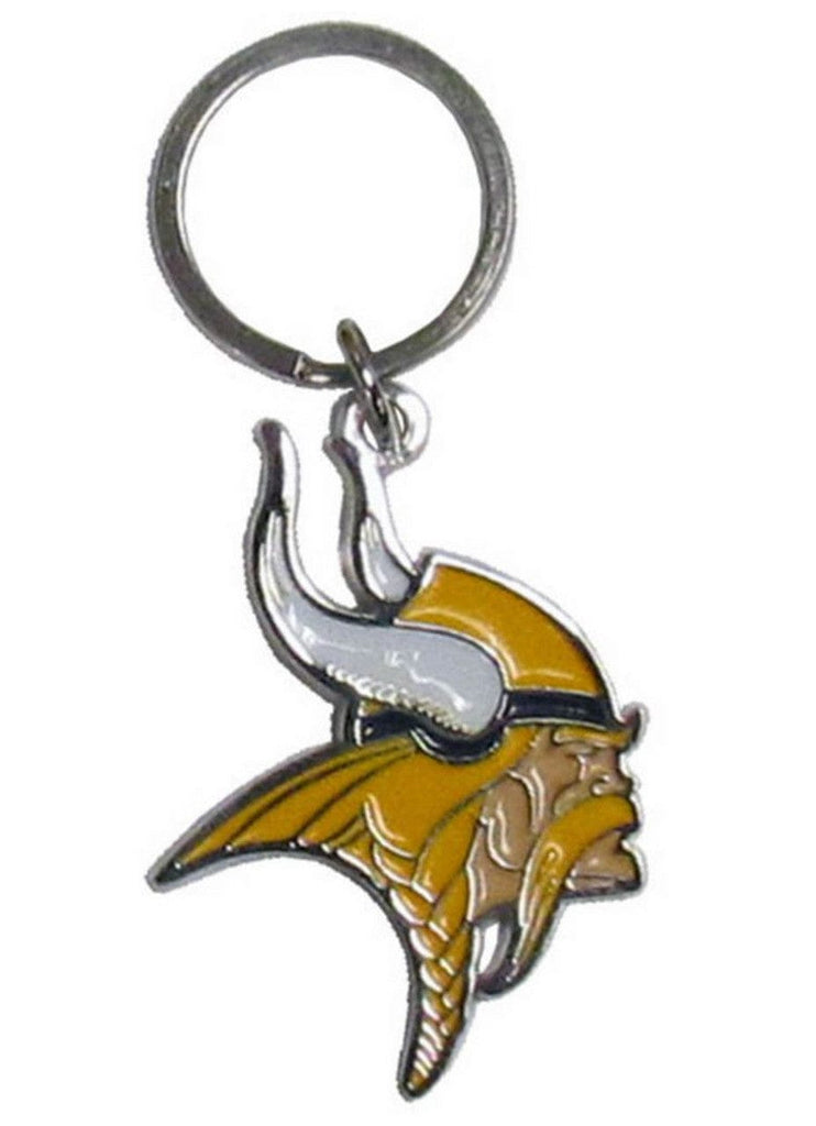 Keychain Logo Cut Style Minnesota Vikings Chrome Logo Cut Keychain 754603935176