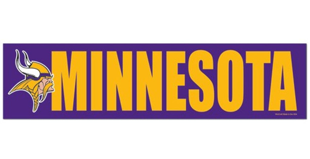 Decal 3x12 Bumper Strip Style Minnesota Vikings Decal Bumper Sticker 032085133915