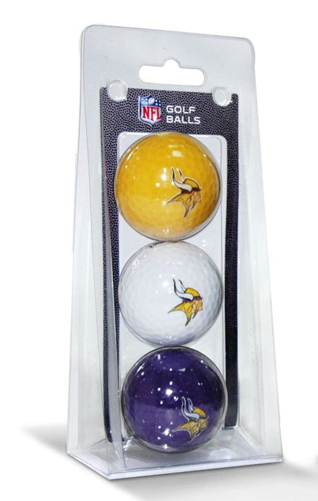 Golf Balls 3 Pack Minnesota Vikings Golf Balls 3 Pack 637556316059