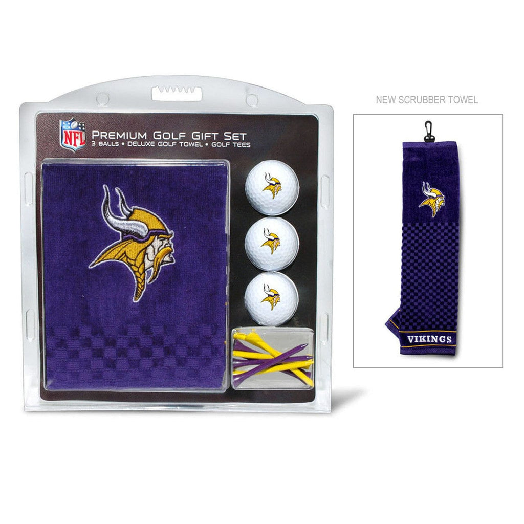 Golf Gift Set with Towel Minnesota Vikings Golf Gift Set with Embroidered Towel 637556316202