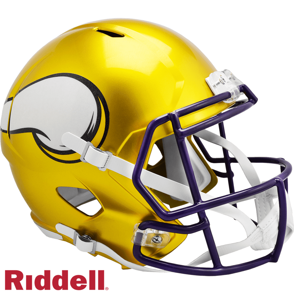 Helmet Full Size Replica Flash Minnesota Vikings Helmet Riddell Replica Full Size Speed Style FLASH Alternate 095855628523