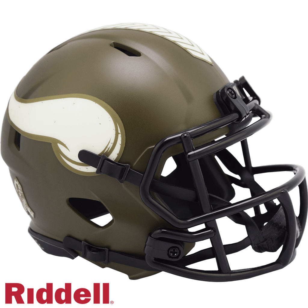 Salute to Service Helmets Minnesota Vikings Helmet Riddell Replica Mini Speed Style Salute To Service 095855633879