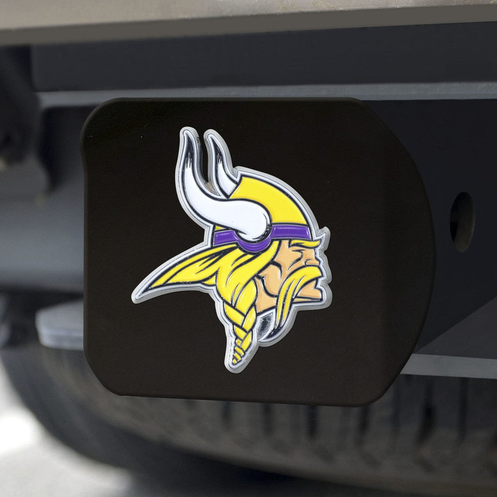 Auto Hitch Covers Minnesota Vikings Hitch Cover Color Emblem on Black 842281125832