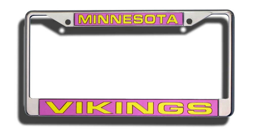 License Frame Chrome Minnesota Vikings License Plate Frame Laser Cut Chrome 094746402525