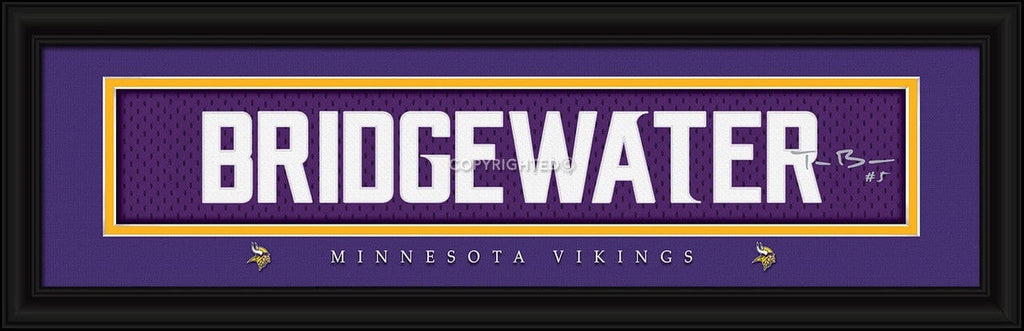 Minnesota Vikings Minnesota Vikings Print 8x24 Signature Style Teddy Bridgewater 848655049001