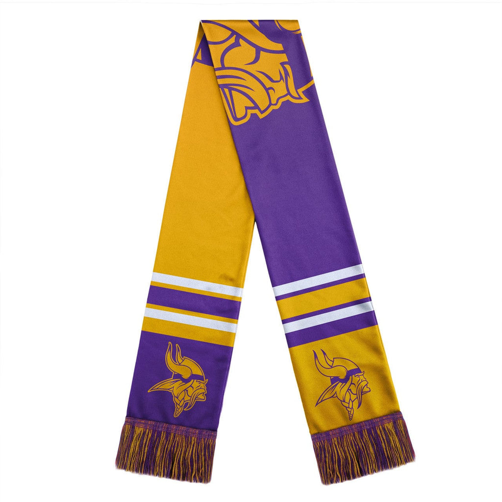 Scarf Colorblock Big Logo Style Minnesota Vikings Scarf Colorblock Big Logo Design 191418968836