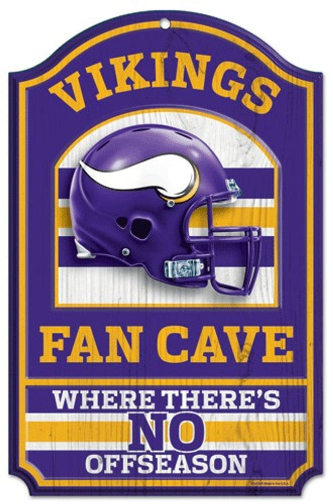 Sign 11x17 Fan Cave Minnesota Vikings Sign 11x17 Wood Fan Cave Design 032085055040