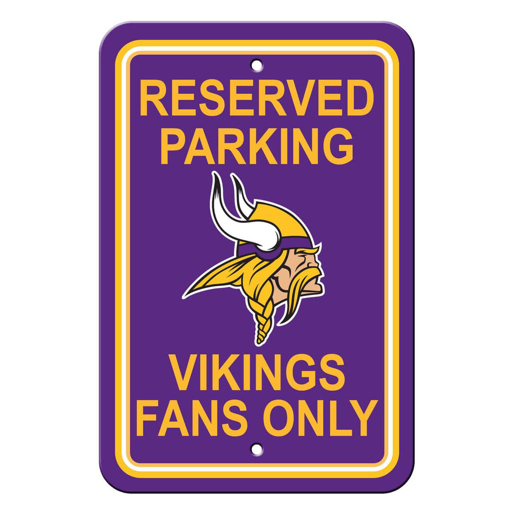 Minnesota Vikings Minnesota Vikings Sign 12x18 Plastic Reserved Parking Style CO 023245902359