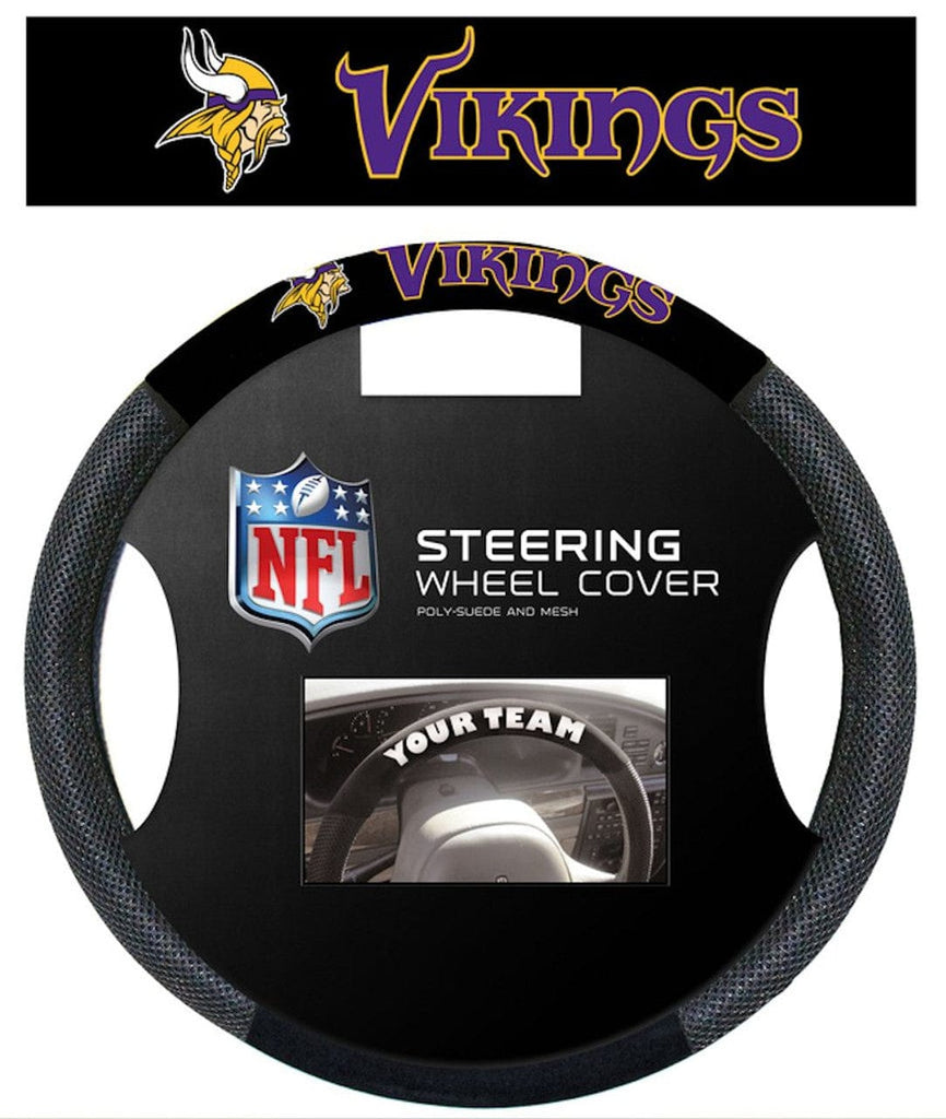 Minnesota Vikings Minnesota Vikings Steering Wheel Cover Mesh Style CO 023245985352