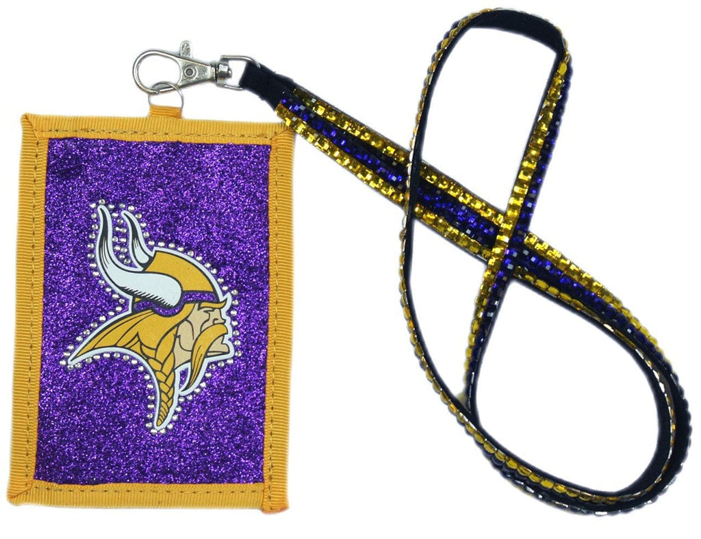 Wallet Beaded Lanyard Style Minnesota Vikings Wallet Beaded Lanyard Style 094746541002