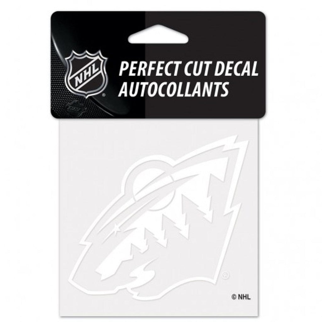 Decal 4x4 Perfect Cut White Minnesota Wild Decal 4x4 Perfect Cut White 032085500816