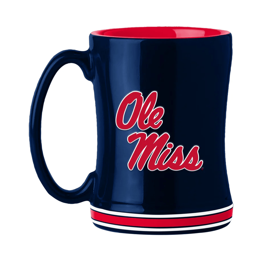 Drinkware Mississippi Rebels Coffee Mug 14oz Sculpted Relief Team Color 806293090403