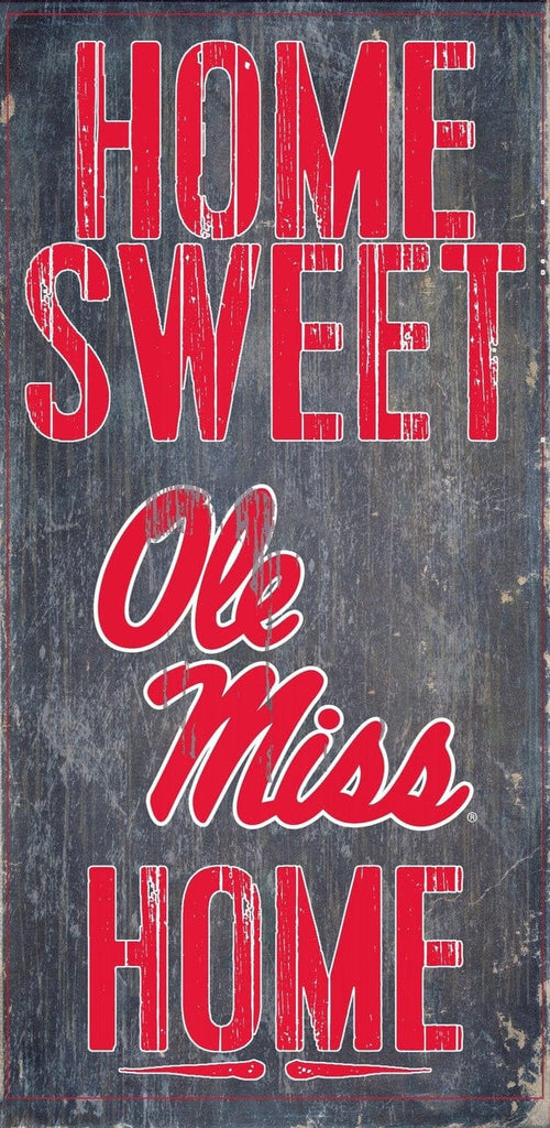 Sign 6x12 Home Sweet Home Mississippi Rebels Wood Sign - Home Sweet Home 6x12 - Special Order 878460126376