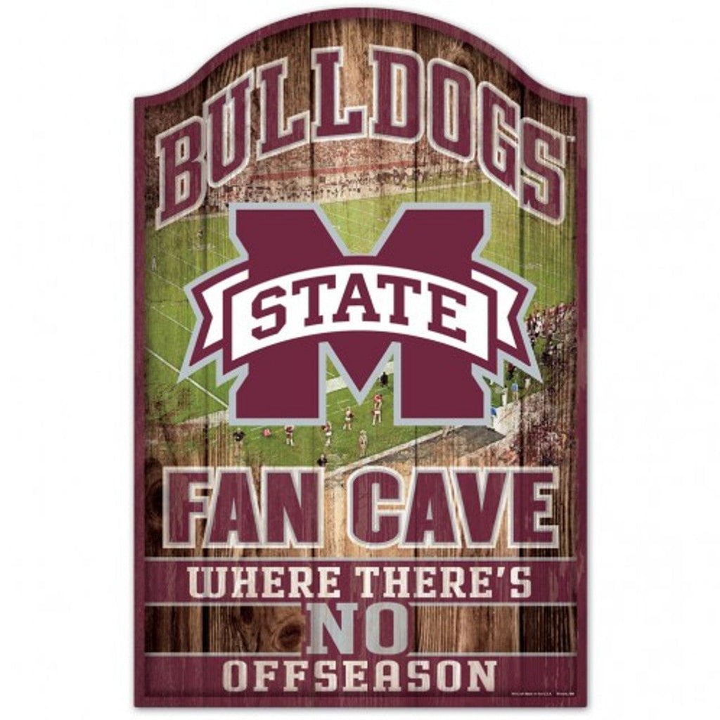 Sign 11x17 Fan Cave Mississippi State Bulldogs Sign 11x17 Wood Fan Cave Design - Special Order 032085500854