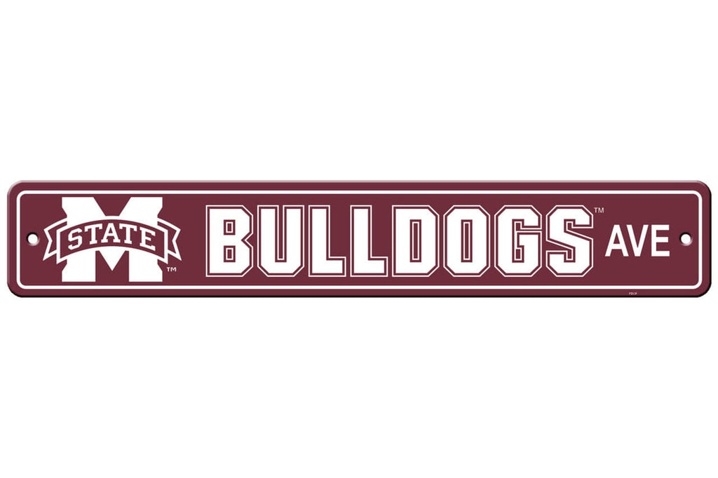Mississippi State Bulldogs Mississippi State Bulldogs Sign 4x24 Plastic Street Style CO 023245503426