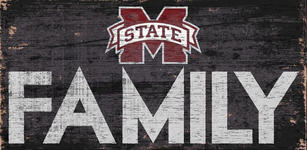 Sign 12x6 Family Design Mississippi State Bulldogs Sign Wood 12x6 Family Design - Special Order 878460065125