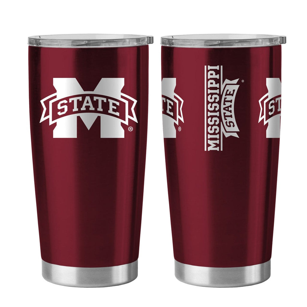 Drink Tumbler Steel 20 Mississippi State Bulldogs Travel Tumbler 20oz Ultra Burgundy - Special Order 888860553931