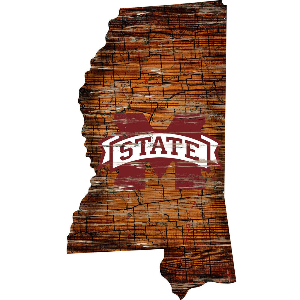 Sign 24 State Mississippi State Bulldogs Wood Sign - State Wall Art - Special Order 878460066115