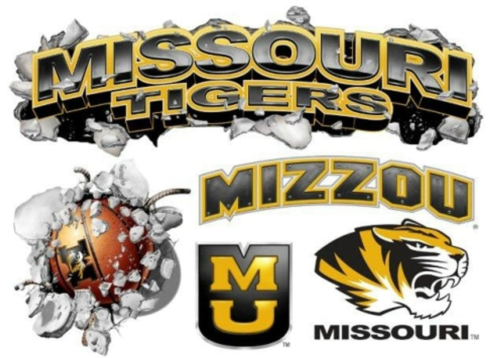 Decals Misc. Missouri Tigers Decal Wallcrasher Multi Logo 3 Foot 812084009875