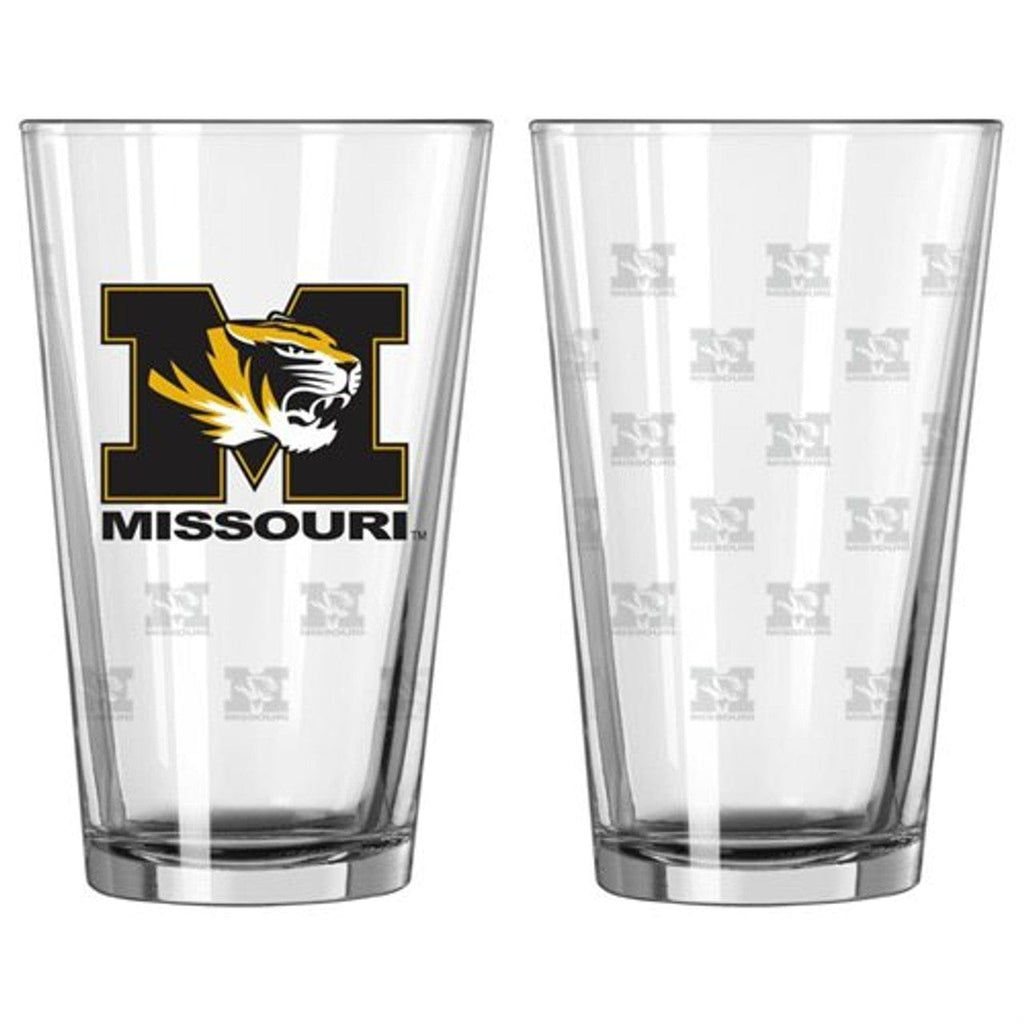 Drink Glass Satin Pint Missouri Tigers Satin Etch Pint Glass Set 842451023173