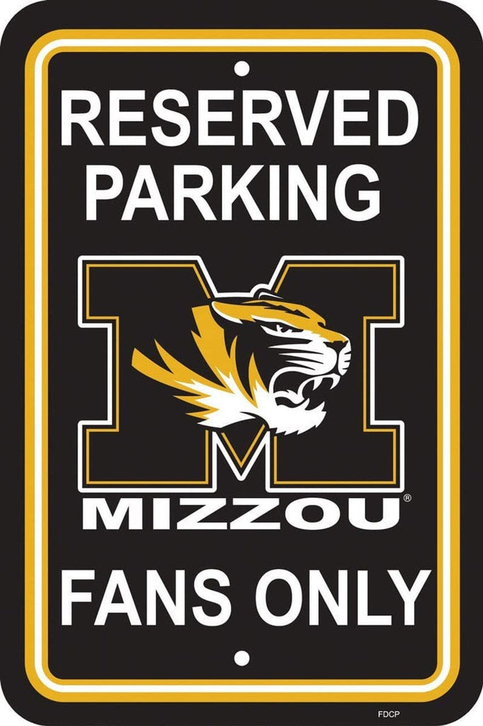 Missouri Tigers Missouri Tigers Sign 12x18 Plastic Reserved Parking Style CO 023245502443