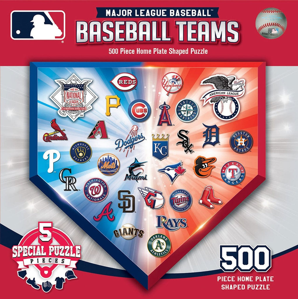 Puzzles & Games Misc. MLB Baseball Home Plate Shaped Puzzle 500 Piece 705988014352