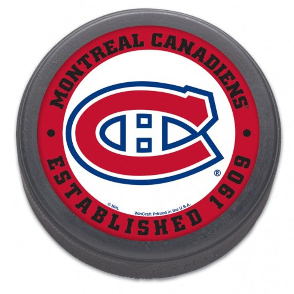 Balls Hockey Puck Montreal Canadiens Hockey Puck - Est 1909 - Bulk 032085729996