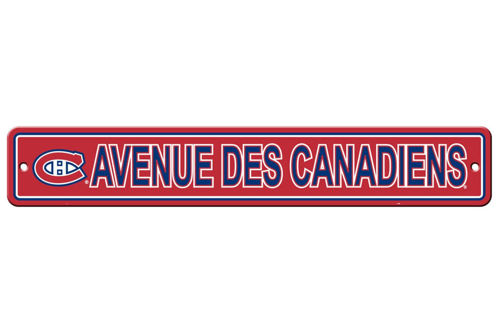 Montreal Canadiens Montreal Canadiens Sign 4x24 Plastic Street Style CO 023245803113