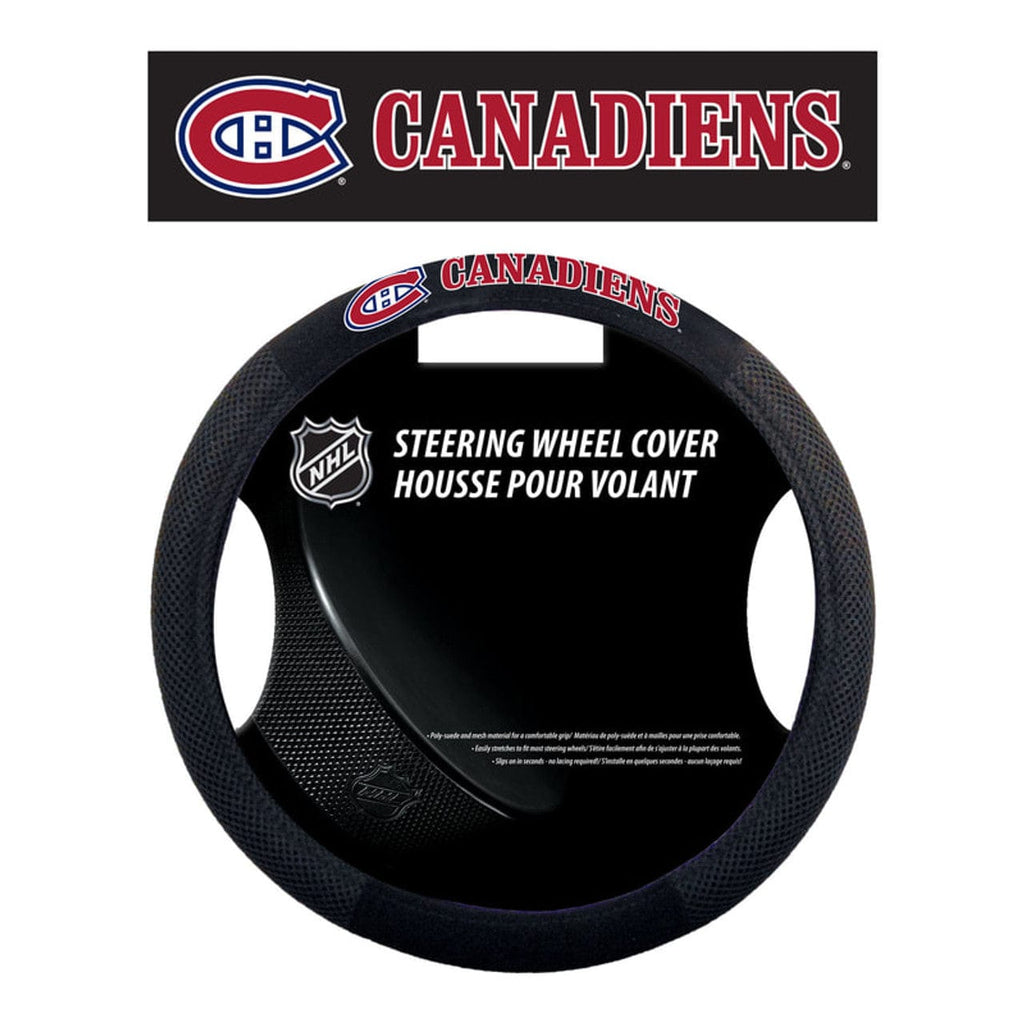 Montreal Canadiens Montreal Canadiens Steering Wheel Cover Mesh Style CO 023245885119