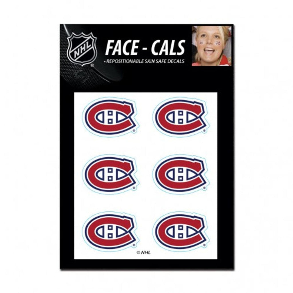 Face Cals Montreal Canadiens Tattoo Face Cals Special Order 614934591956