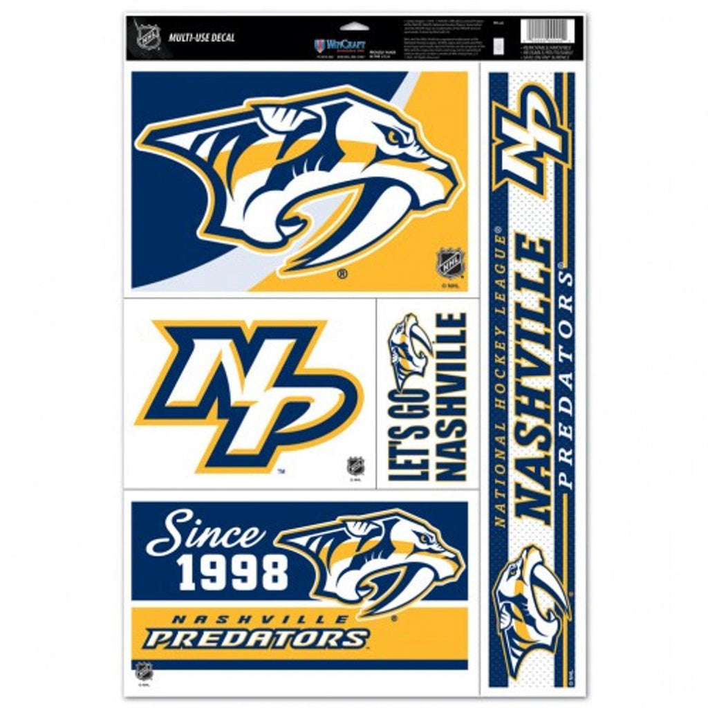 Decal 11x17 Multi Use Nashville Predators Decal 11x17 Ultra - Special Order 032085419521