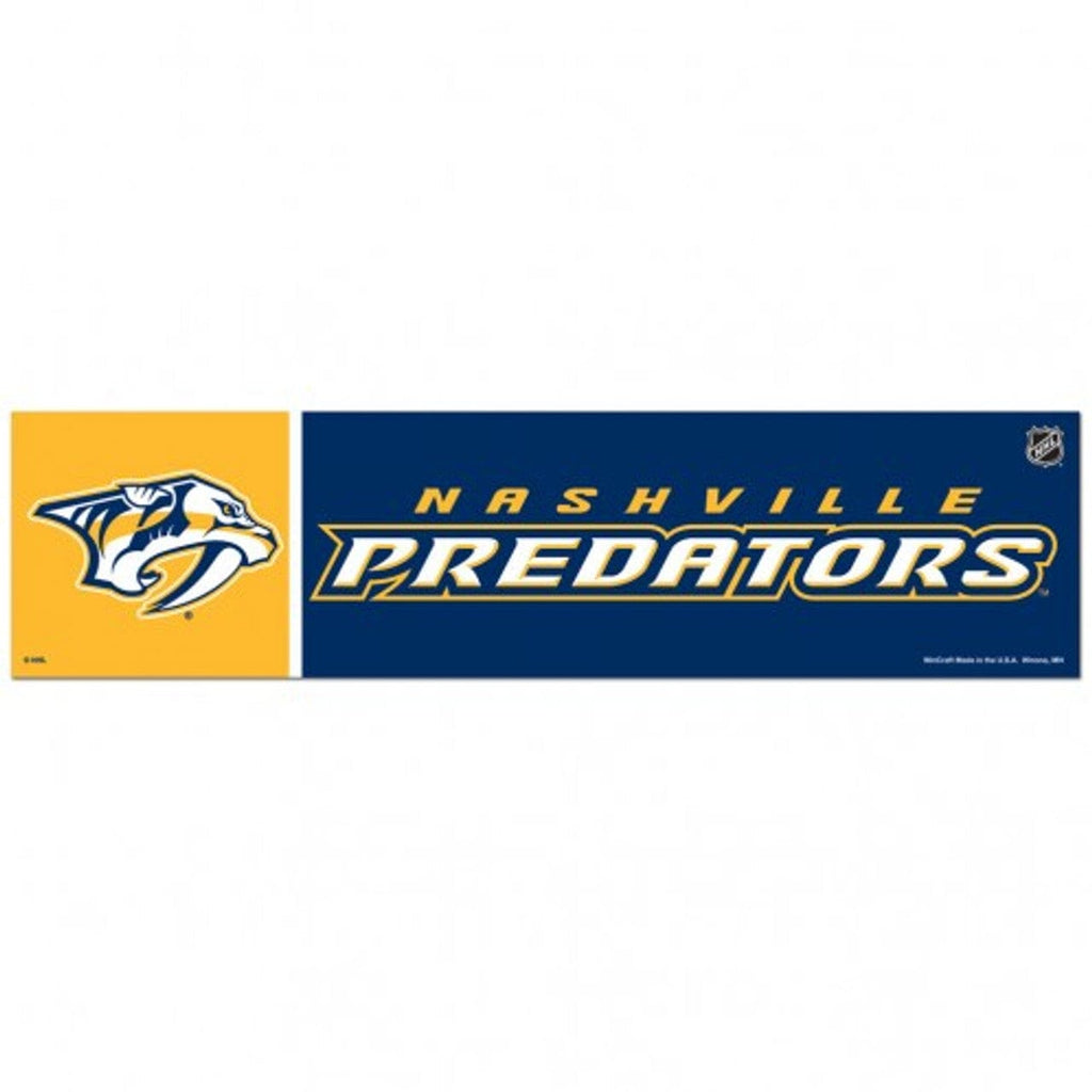 Decal 3x12 Bumper Strip Style Nashville Predators Decal 3x12 Bumper Strip Style 032085375056